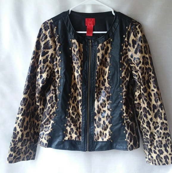 V Cristina Jackets & Blazers - V Cristina leopard print faux leather jacket